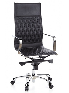 Espectacular silla de despacho MODENA, con tapizado en piel con rombos