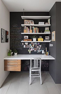 Decorar despacho pequeño con pintura gris