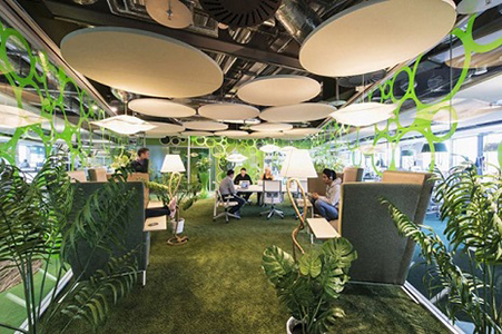 oficinas de google con plantas